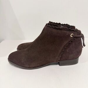 JACK ROGERS Charlotte Suede Booties Brown Waterproof Size 7